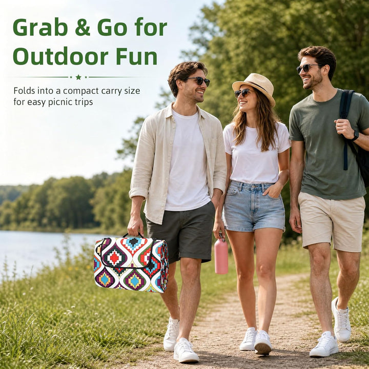 200x200 cm Picknickdecke Wasserdicht 210D Oxford Grosse Picknickbedarf Tragbare Picknickdecken Wasch
