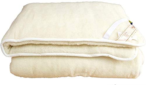 Unterbett, Matratzenauflage, Bettauflage, Schonbezug 100% Wolle (220x200), 220x200