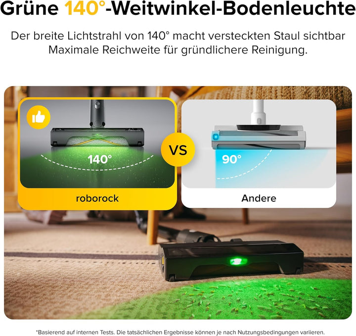 roborock H60 Ultra Akku Staubsauger, 210AW kraftvolle Saugleistung, 90 Min. Maximale Laufzeit, 90° F