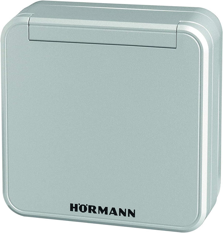 Hörmann Funk-Codetaster FCT 10-1 BS, grau & Handsender HSE4 mit 4 Tastenfunktionen, mit Öse für Schl