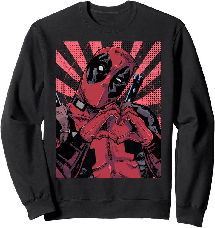 Marvel Deadpool Closed Hand Heart Sweatshirt