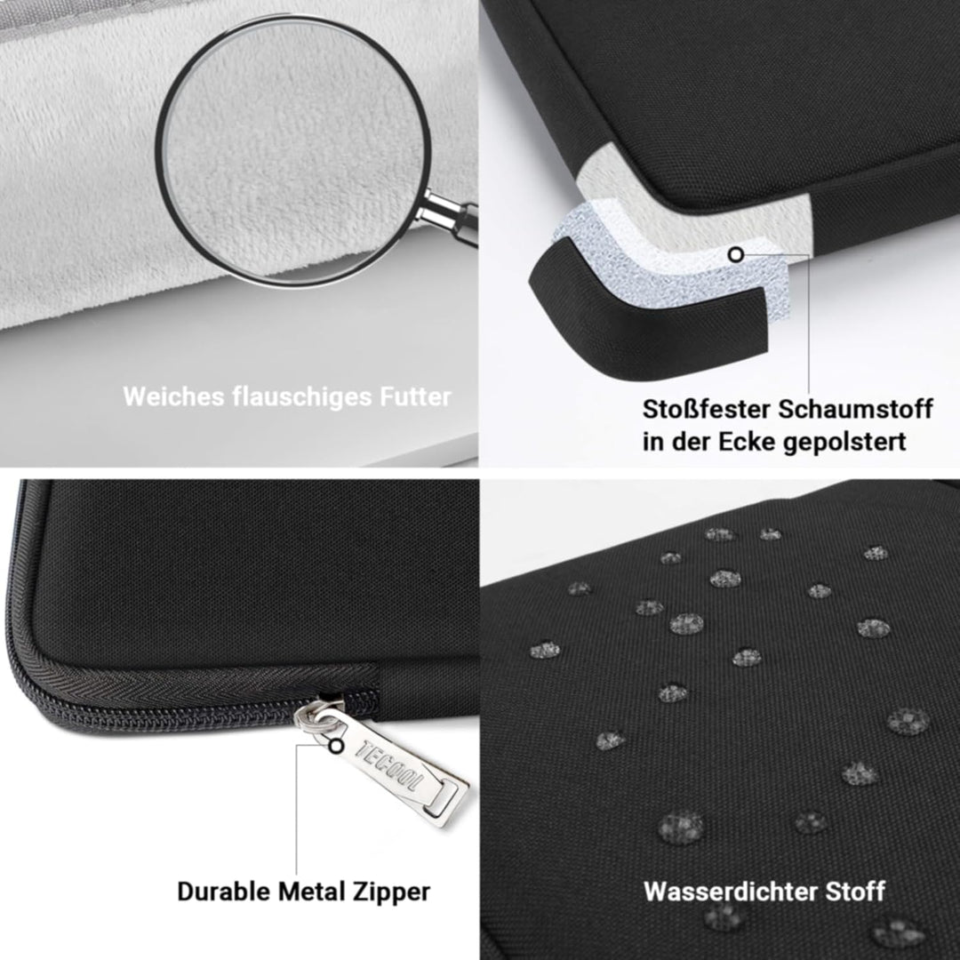 TECOOL 13,3 Zoll Laptop Tasche Hülle für MacBook Air 13 13,6 M4 M3 M2 M1(2025 2024-2010), MacBook Pr