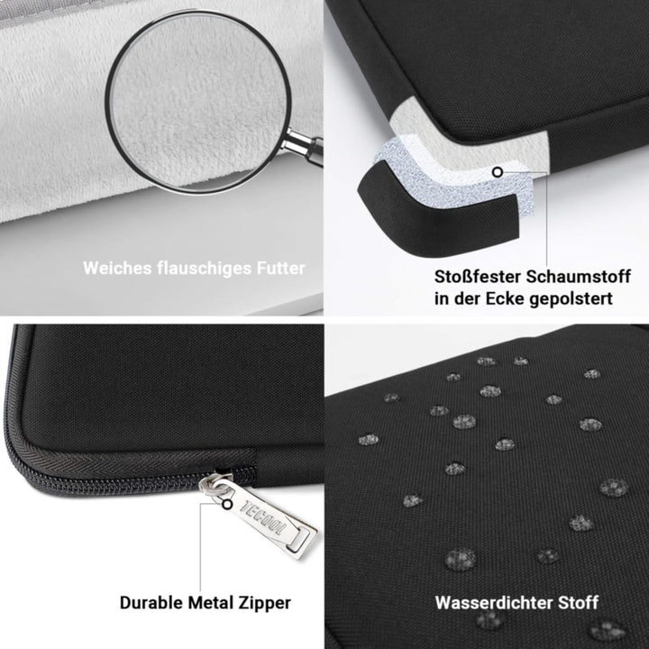 TECOOL 13,3 Zoll Laptop Tasche Hülle für MacBook Air 13 13,6 M4 M3 M2 M1(2025 2024-2010), MacBook Pr