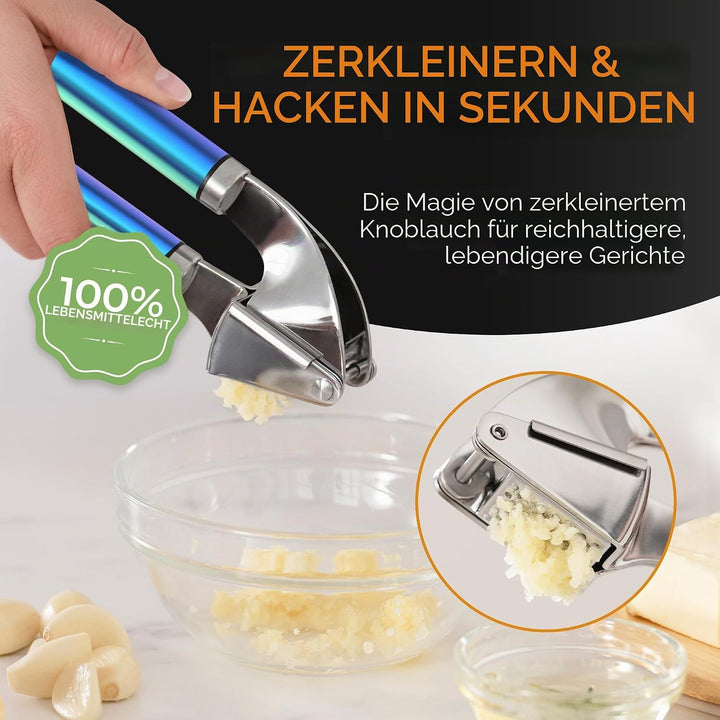 ORBLUE knoblauchpresse edelstahl [Premium] – knoblauch presse Professionelle Qualität, leicht zu rei