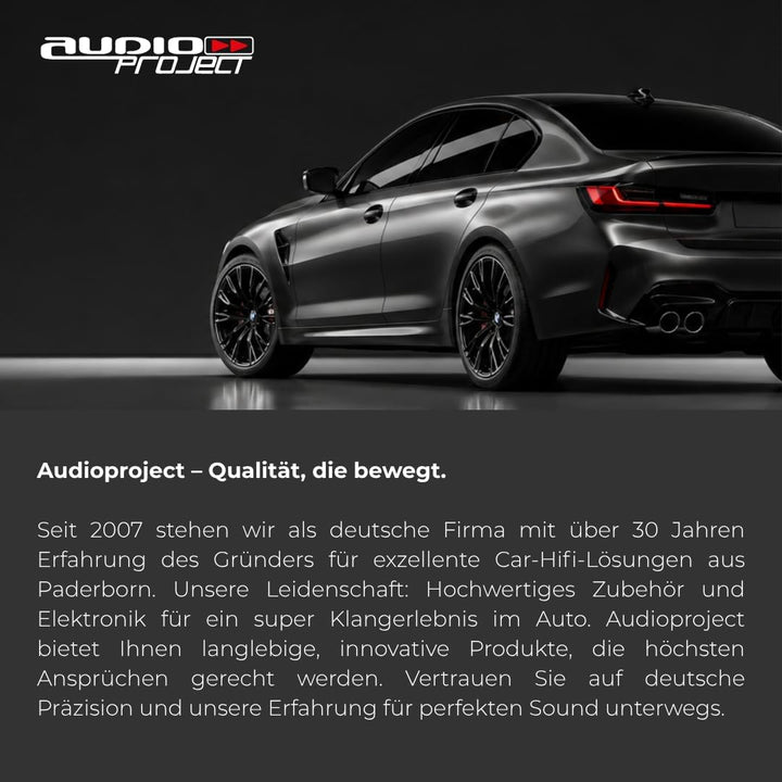 Audioproject A280 - Autoantenne 28cm Raku 2 + Verstärker - kompatibel für VW Golf 4 5 6 7 Passat Lup
