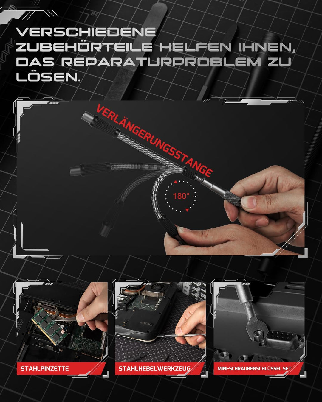 VMAN Feinmechaniker Werkzeug Set, 128 in 1 Magnetische Präzision Schraubendreher Set, Feinmechaniker