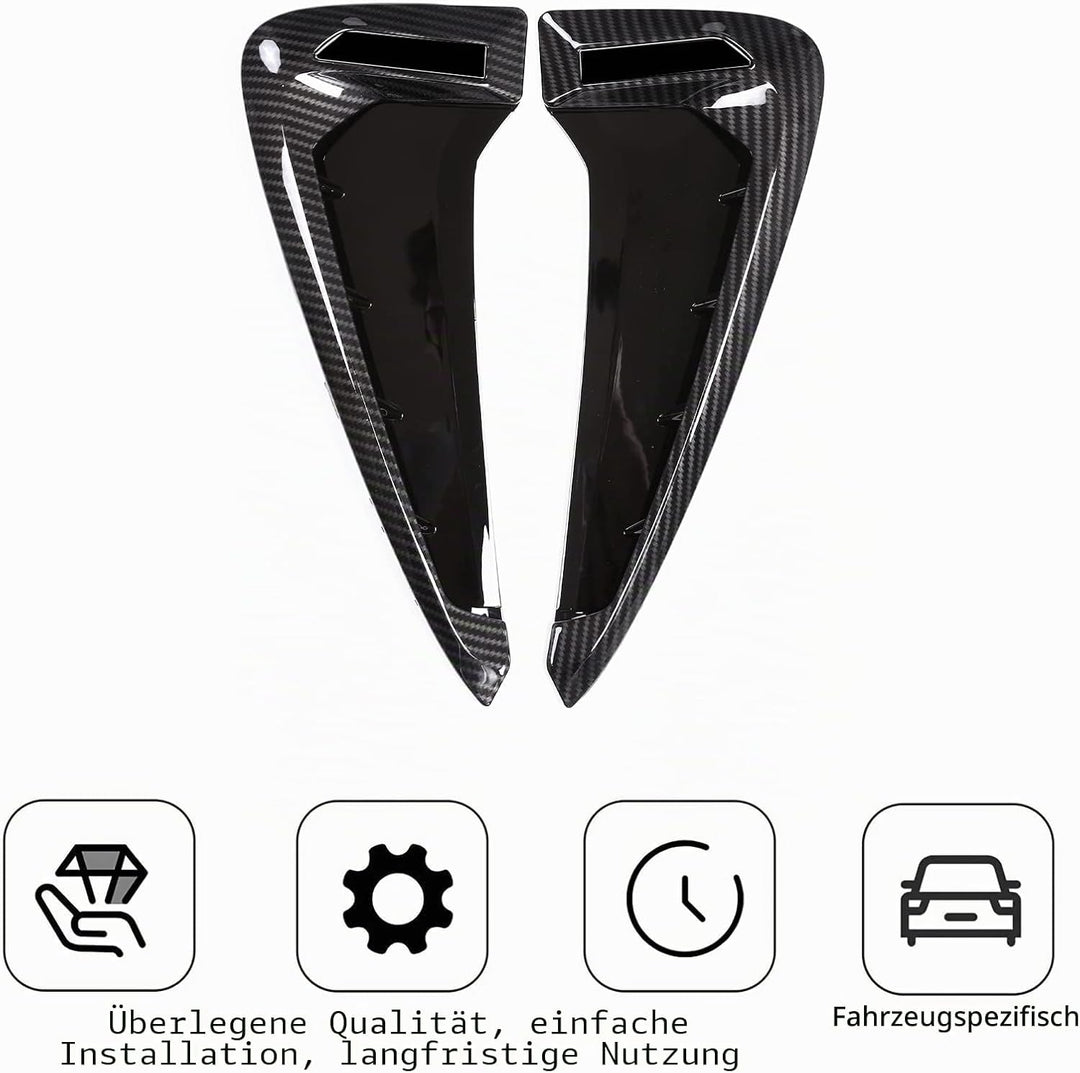 DIYUCAR 2 Stücke Für X-Serie X5 F15 X5M F85 Shark Kiemen Seite Vent Aufkleber ABS Auto Front Kotflüg