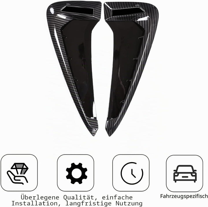 DIYUCAR 2 Stücke Für X-Serie X5 F15 X5M F85 Shark Kiemen Seite Vent Aufkleber ABS Auto Front Kotflüg