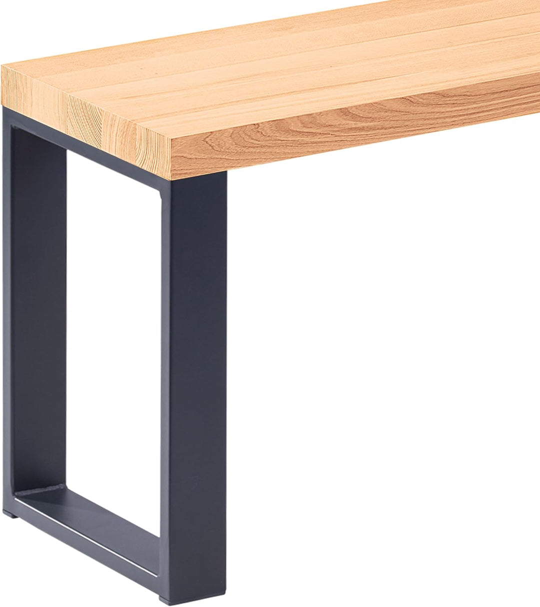 LAMO Manufaktur Hocker Beistelltisch Sitzbank 30x40x47 cm, Möbelfüsse Simple Anthrazit/Natur, LSB-01