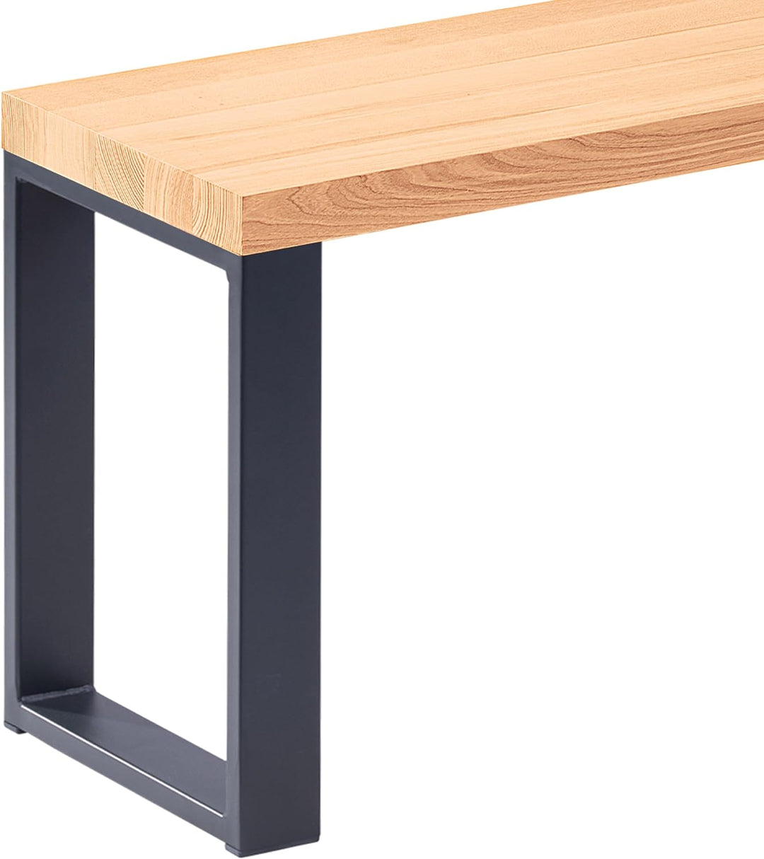 LAMO Manufaktur Hocker Beistelltisch Sitzbank 30x30x47 cm, Möbelfüsse Simple Anthrazit/Natur, LSB-01