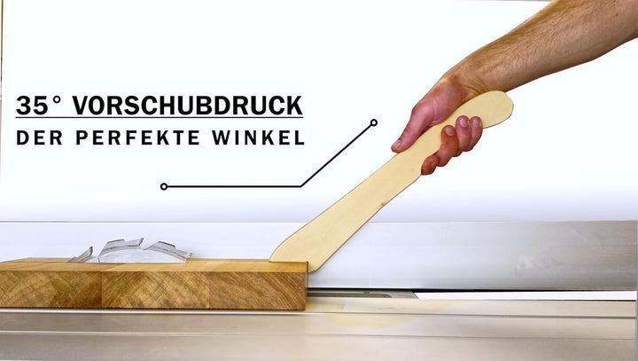 Schiebestock für Tischkreissägen, Fräsen und Hobel - Push Stick aus Multiplex – Werkstückschieber (2
