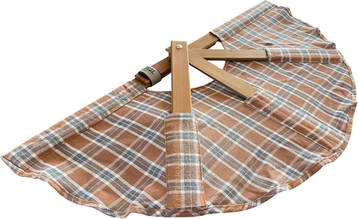 Sauna Fächer 75 cm – Grosser handgemachter Saunafächer für Aufguss & Wärmeverteilung – 100% Baumwoll