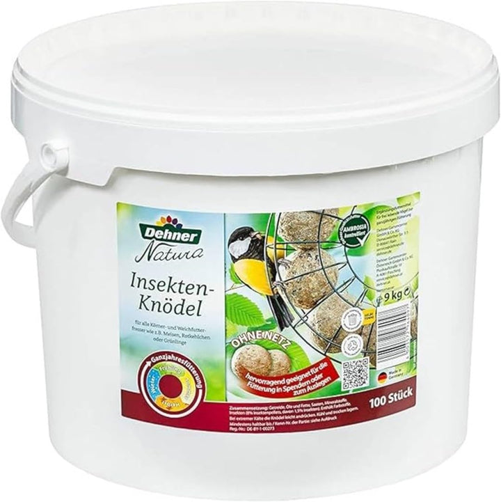 Dehner Natura Premium Meisenknödel ohne Netz, Insektenknödel, ganzjähriges Wildvogelfutter proteinre