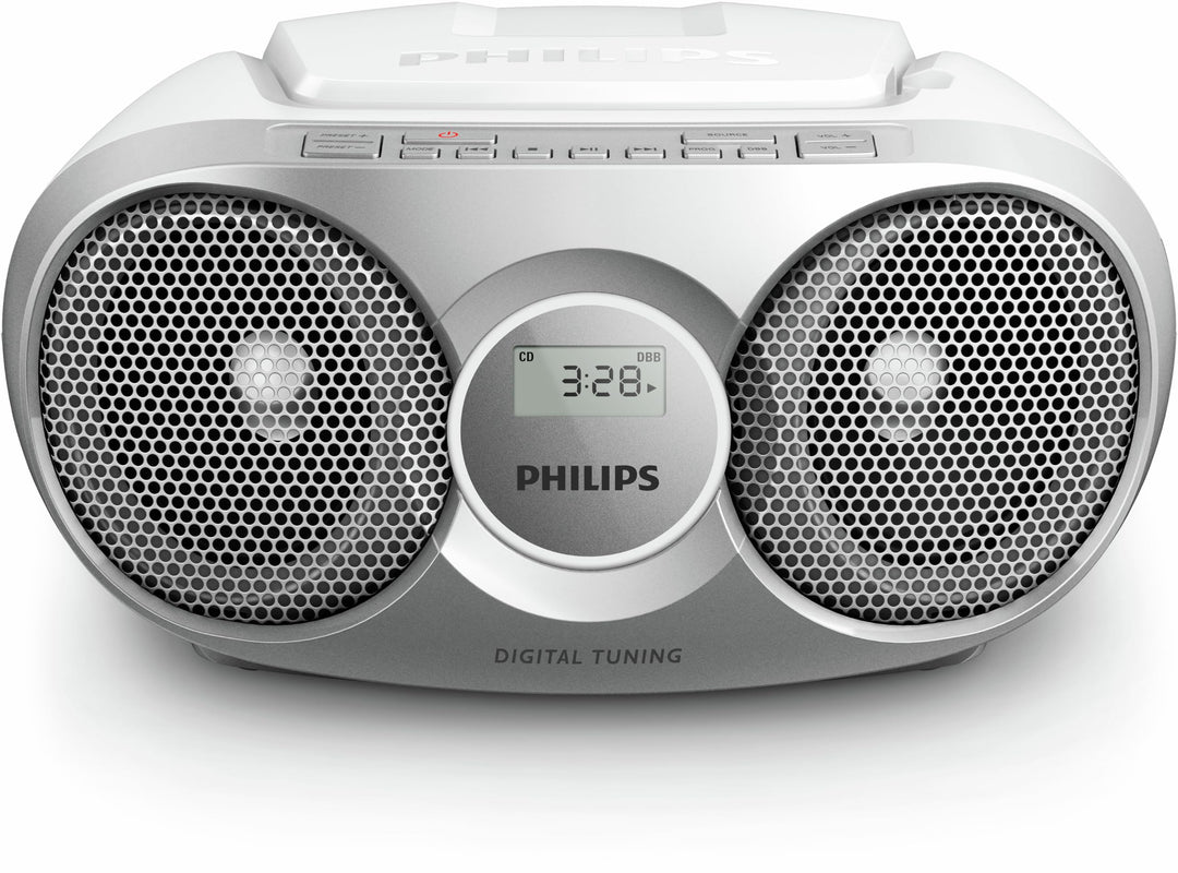 Philips Tragbarer CD Player/Digital UKW, Dynamischer Bass-Boost, Audioeingang/Radio CD, AZ215S/12, S