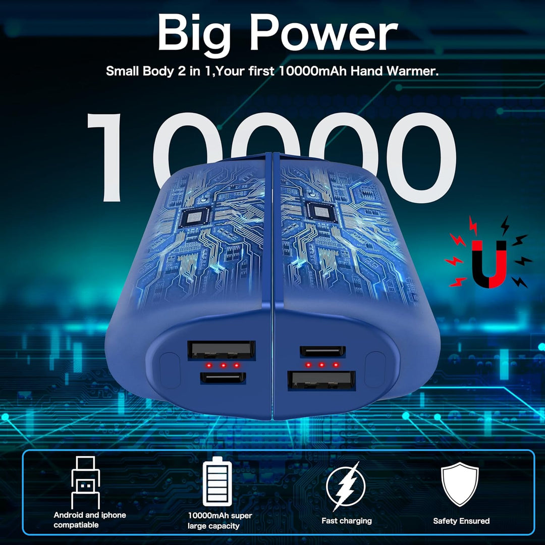 Handwärmer, tragbarer USB elektrischer Handwärmer Wiederaufladbare Power Bank, Heizung Perfekt für O