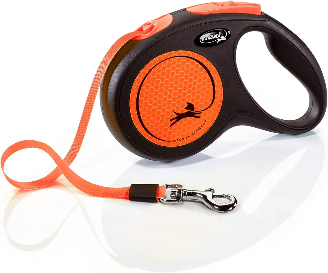flexi New NEON neon-orange Gurt 5 m schwarz/neonorange 1 Stück (1er Pack), schwarz/neonorange 1 Stüc