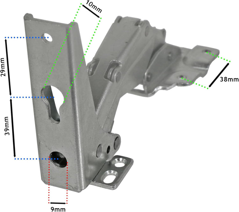 SPARES2GO Integriertes Türscharnier, 1 Paar, kompatibel mit Hettich Kühlschrank Gefrierschrank 3362