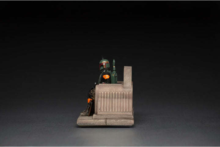 Iron Studios 1:10 Boba Fett auf Thron – Der Mandalorianer
