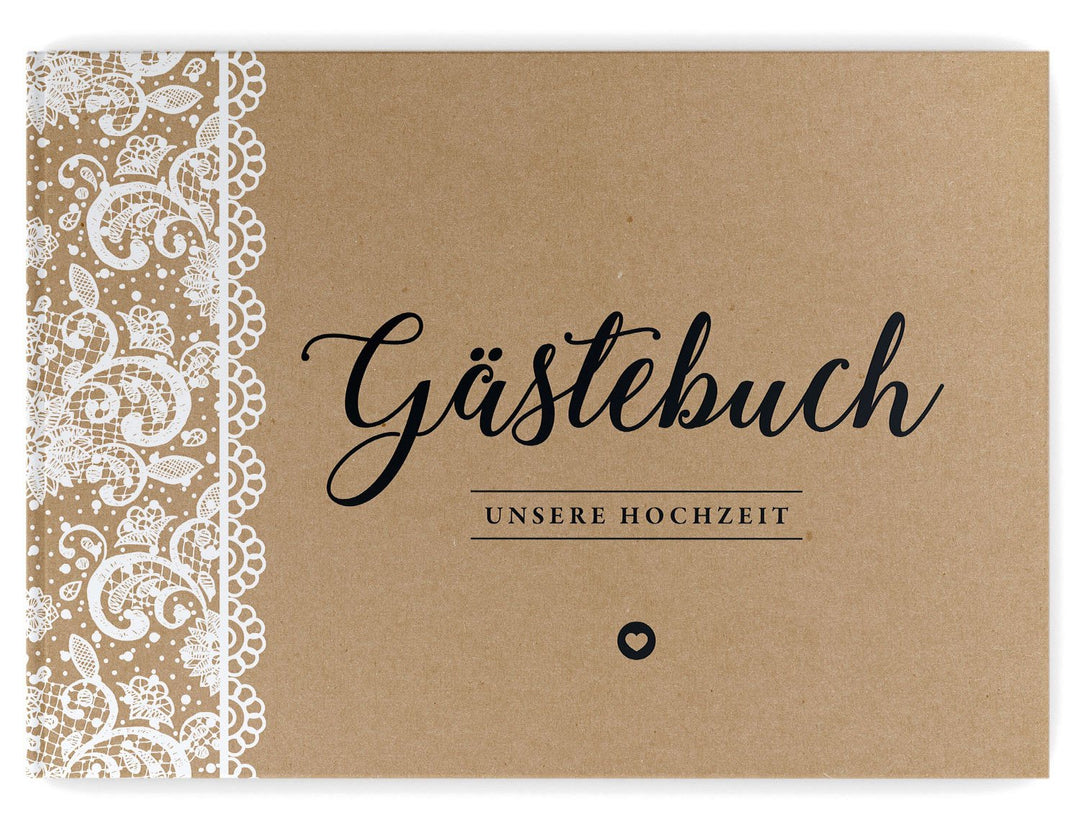 Gästebuch Hochzeit – Vintage Spitzen – Hochzeitsalbum Hochzeitsbuch Hochzeitsgästebuch (Vintage Spit