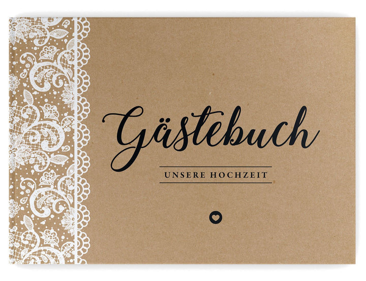 Gästebuch Hochzeit – Vintage Spitzen – Hochzeitsalbum Hochzeitsbuch Hochzeitsgästebuch (Vintage Spit