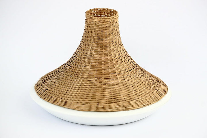 anaan Vase aus Keramik Blumenvase Keramikvase Design handgemacht Tischdeko weiss (φ172xH125 mm), φ17