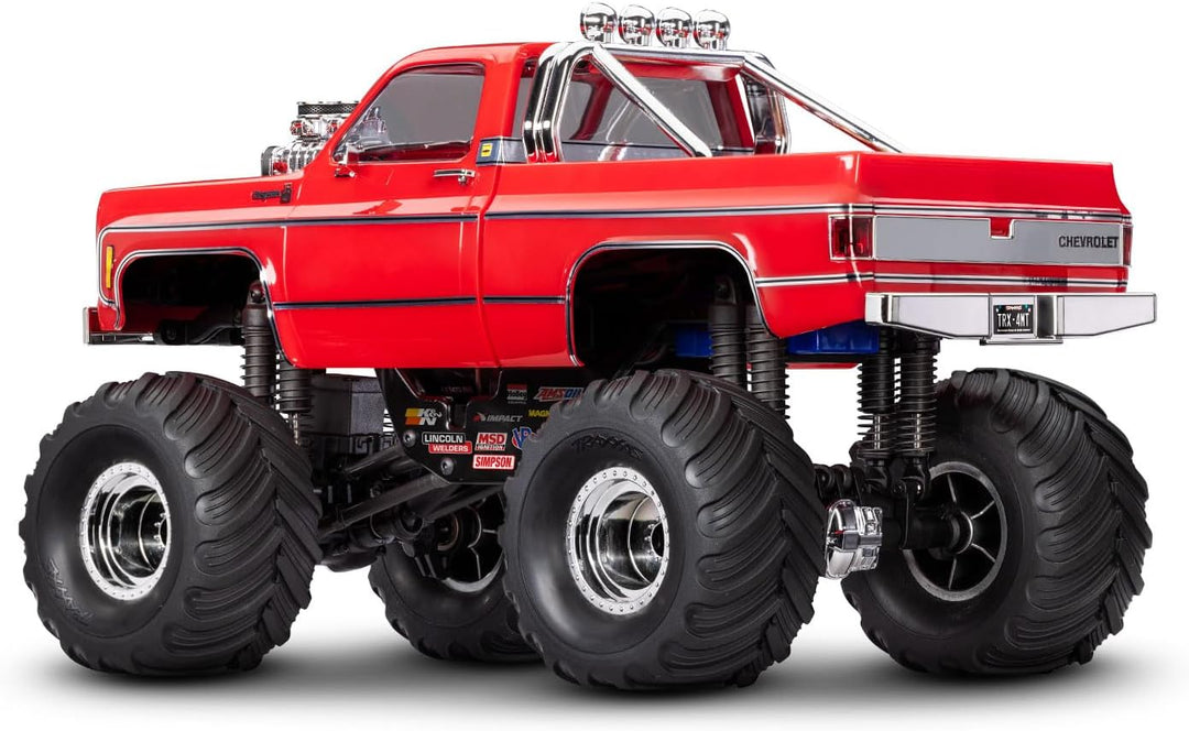 TRAXXAS TRX-4MT Chevy K10 rot 4x4 1/18 Monster-Truck RTR Brushed, mit Akku und USB Ladegerät