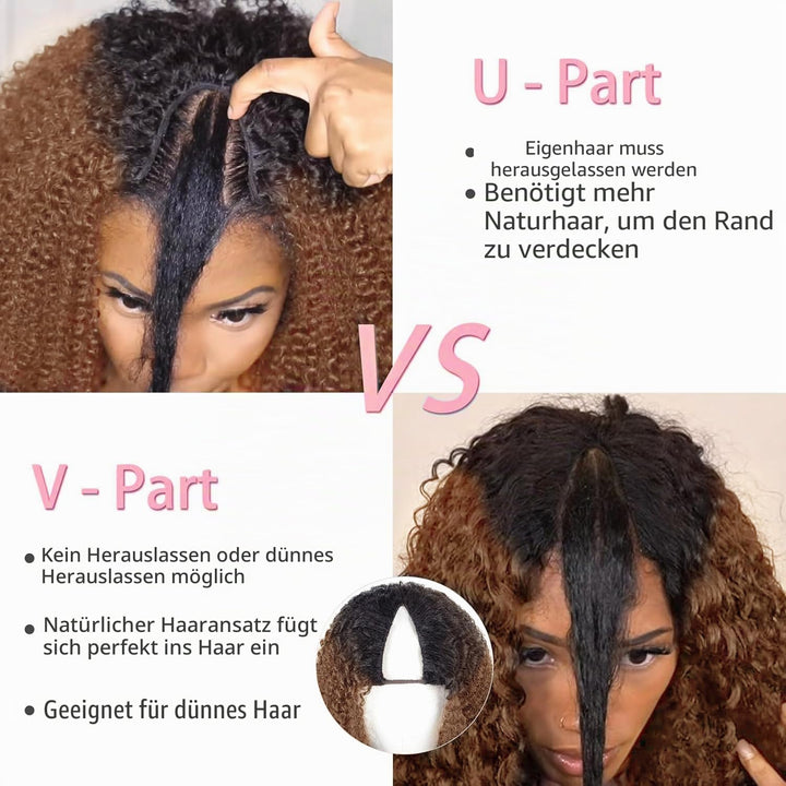 Hight Light V Part Wig Human Hair for Women 10A Upgraded U part Wig Human Hair Beginner Friendly 150