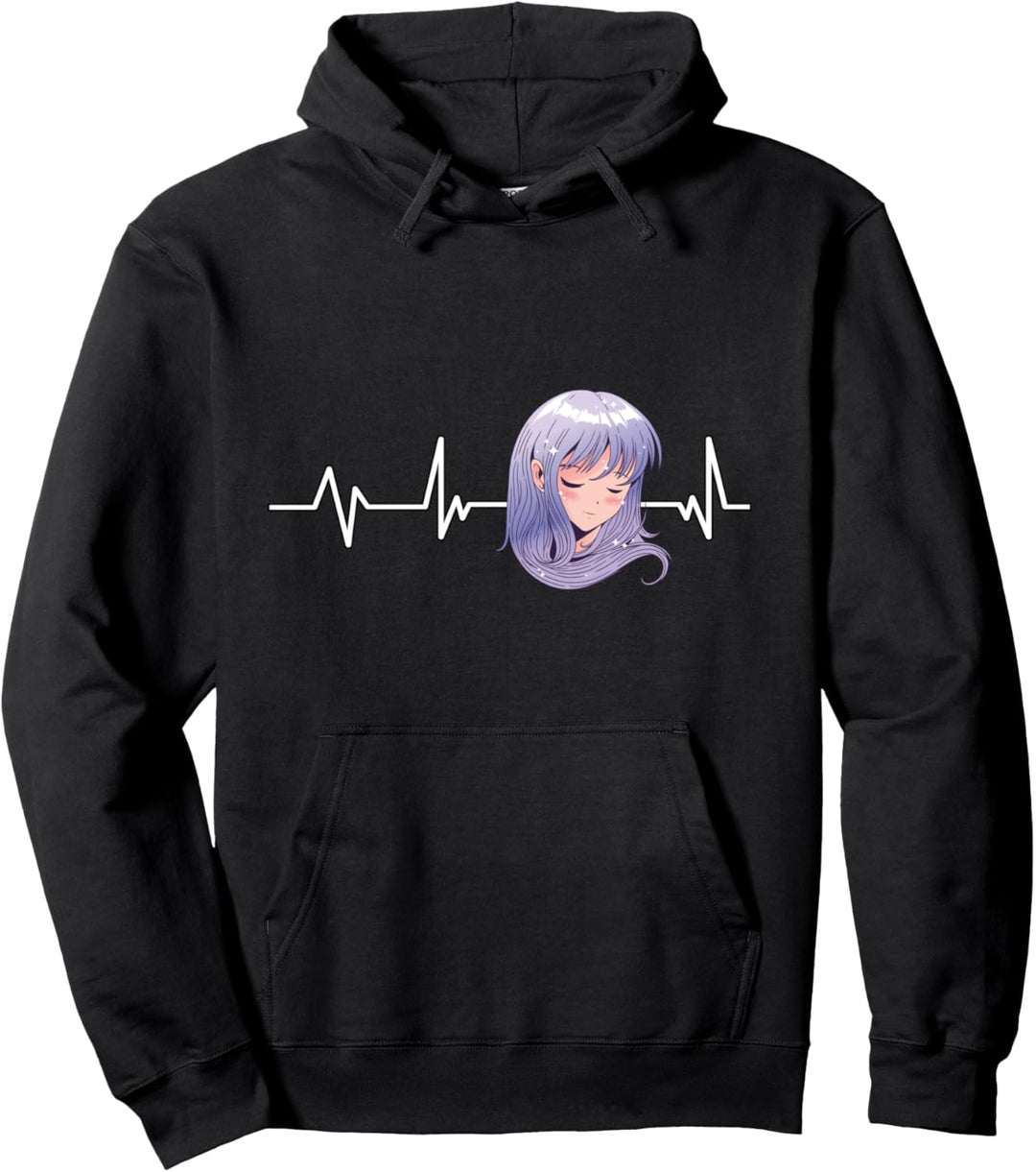 Anime Girl Heartbeat Anime Merch Otaku Geschenk Anime Girl Pullover Hoodie