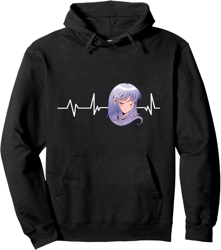 Anime Girl Heartbeat Anime Merch Otaku Geschenk Anime Girl Pullover Hoodie