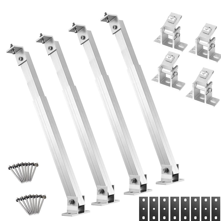 Solarmodule Montageset Aufständerung 0°-60° Verstellbare Neigungshalterungen, Solarmodul Halterung 5