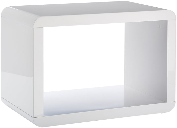 Phoenix Atlanta Beistelltisch, Holz, Weiss Hochglanz, 38 x 63.7 x 42.7 cm