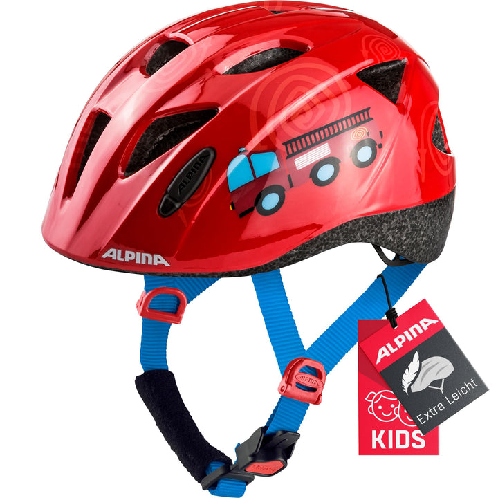 ALPINA XIMO - Leichter, Sicherer & Bruchfester Fahrradhelm Mit Optionalen LED-Licht Für Kinder firef