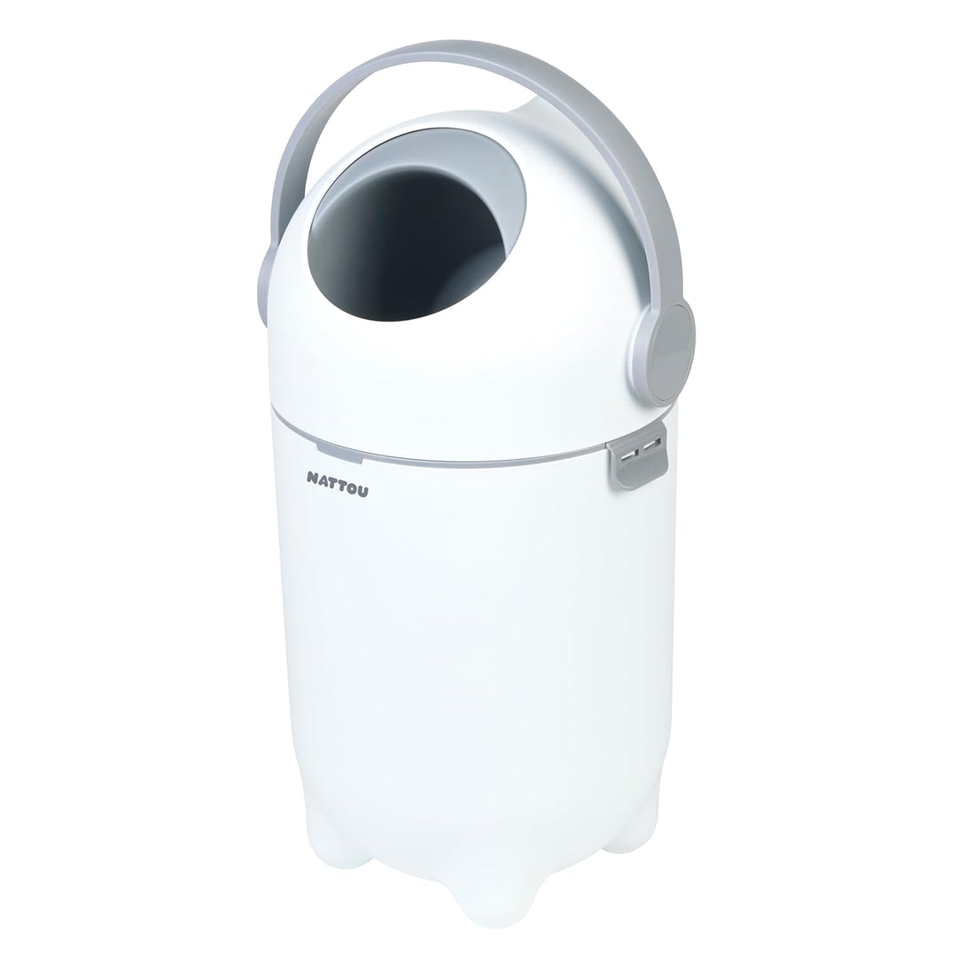 Nattou Windeleimer Dropy, Geruchsdicht, Einfaches Öffnen mit einer Hand, 49,5 x 28 cm, Polypropylen/