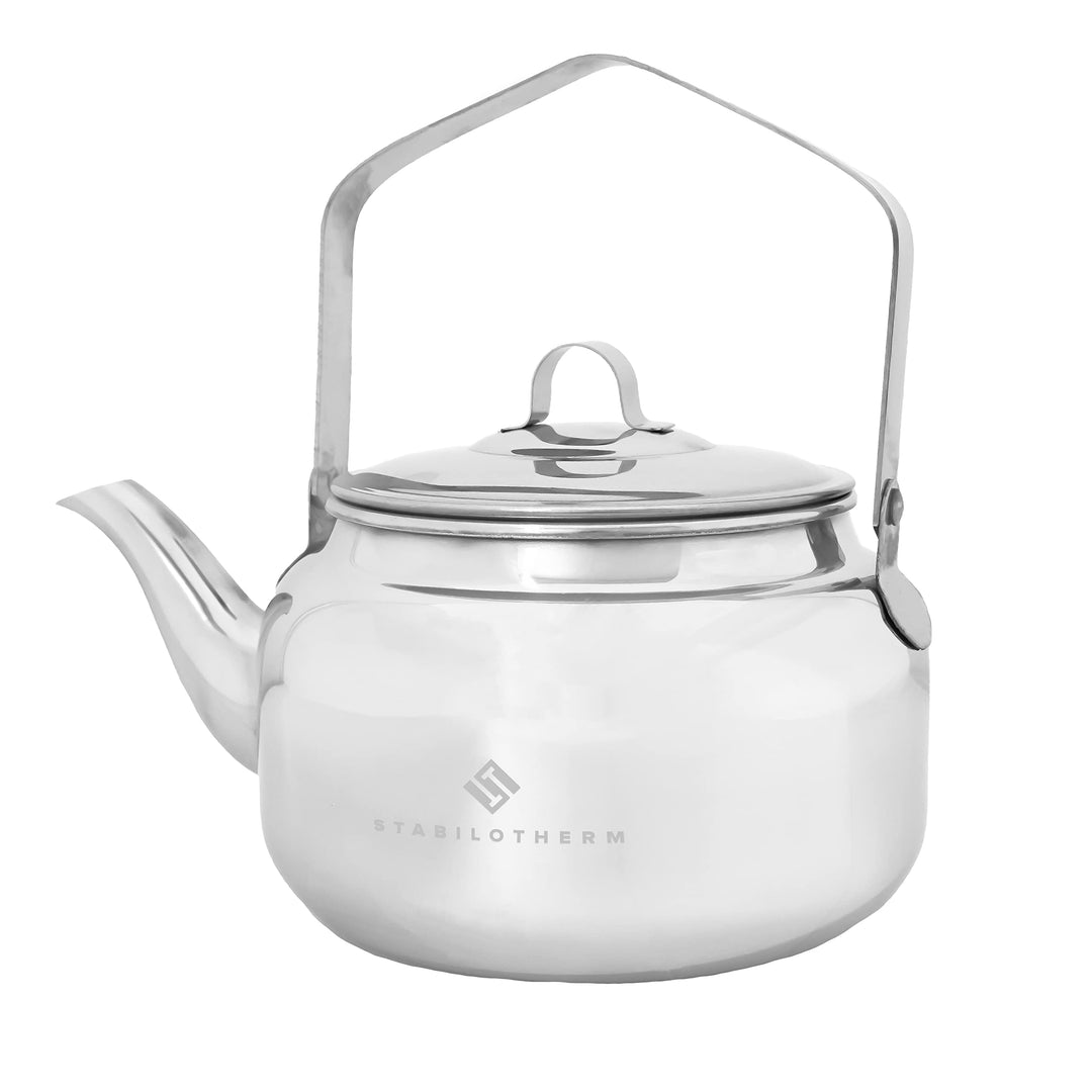 STABILOTHERM Edelstahl Outdoor-Kaffeekessel 1 Liter I ideal für Lagerfeuer & Grill – Teekessel Wasse