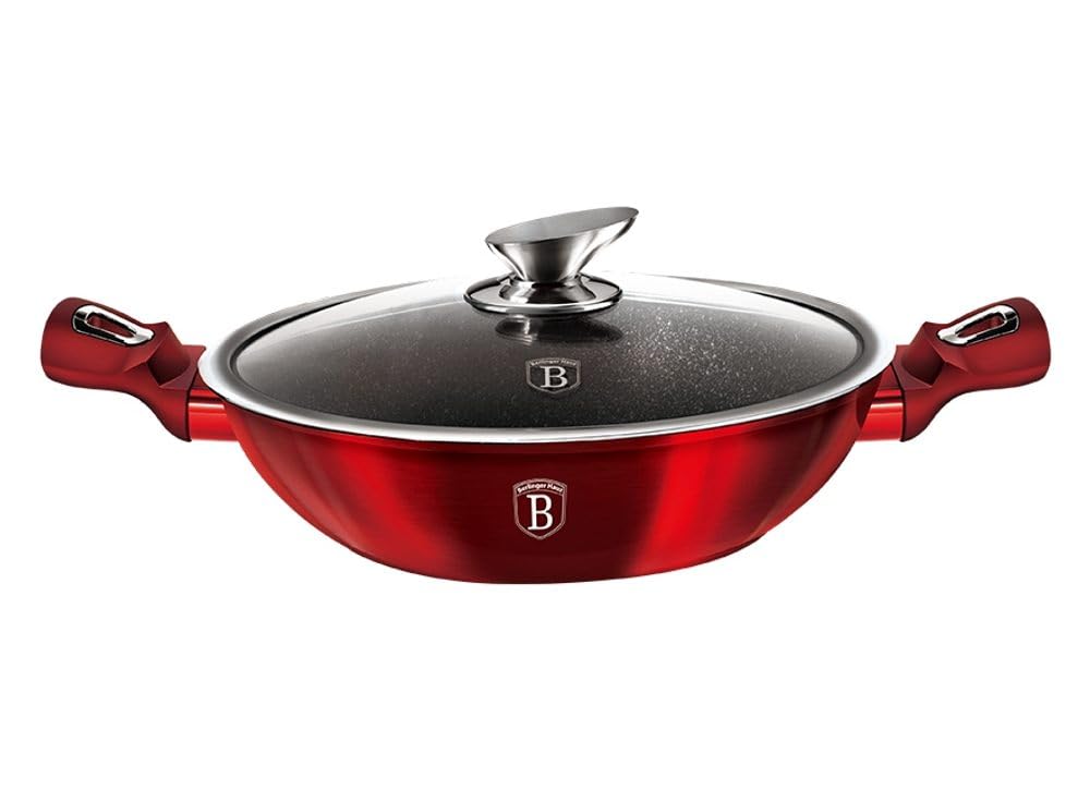 Berlinger Haus - BH/7110 - Wok mit Cover, 30 cm, Bordeaux Edition Online Metallic
