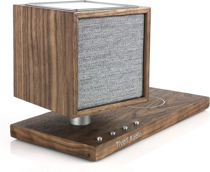 Tivoli Audio 'Revive' - Bluetooth-Lautsprecher mit kabellosem Ladegerät und Lampe (Walnuss/Grau), Wa