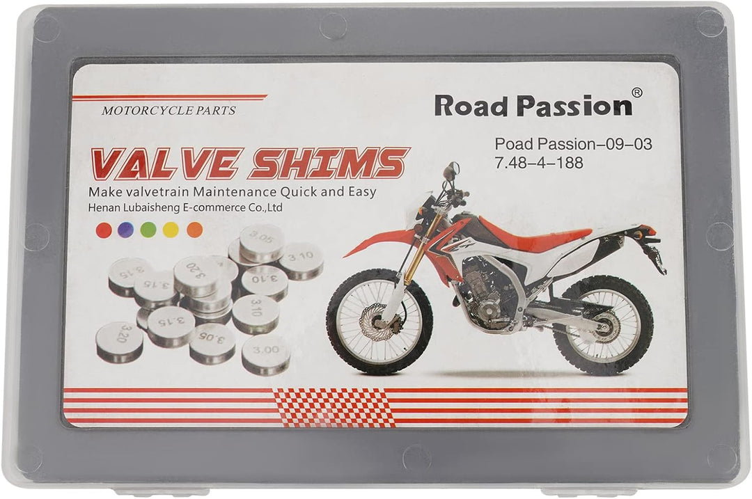 Road Passion 7.48mm Ventil Shim Ventileinstellplättchen Kit 1.20mm-3.50mm 4x47 pcs für Suzuki SV650