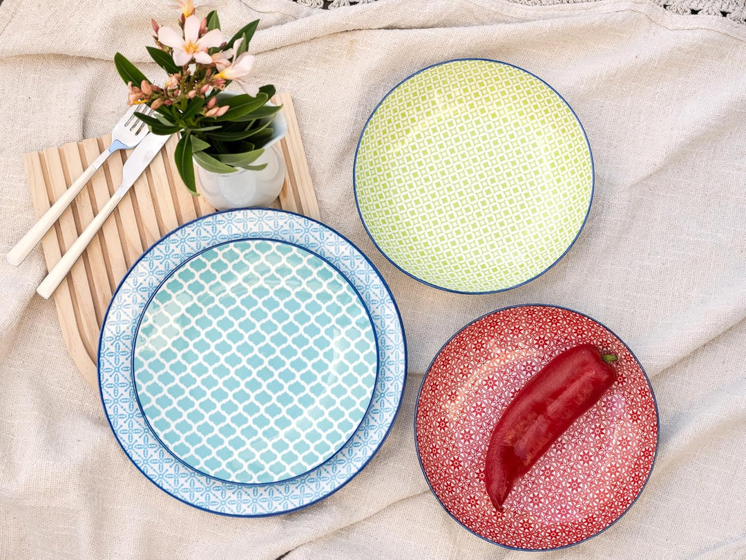 CreaTable, 10689, Serie Mediterran, Geschirrset, Teller Set 12 teilig Teller Set 12 tlg., Teller Set