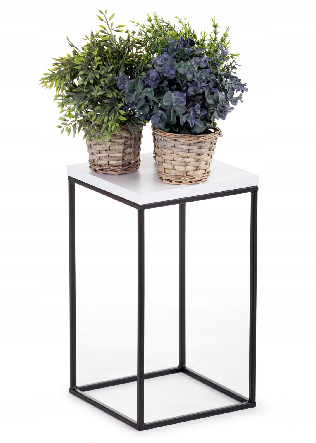 HowHomely Pflanzenständer Metall 40 cm Hoch - Stabiler und Fester Blumenhocker im Loft Stil - Blumen