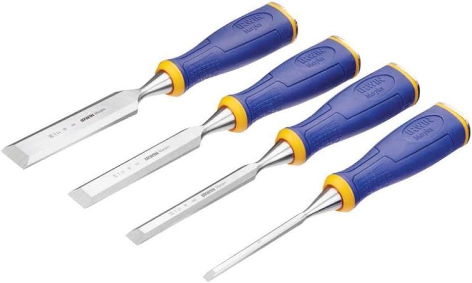 Irwin 10505173 M500 Bevel Edge-Meissel mit Schlagkappe Set (4-teilig)
