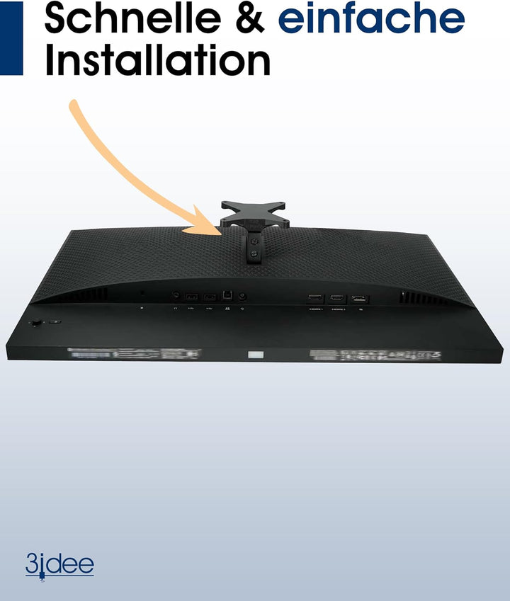 3IDEE VESA Adapter kompatibel mit HP Omen Monitor - Monitor Halterung Adapter 75x75 mm - für Monitor
