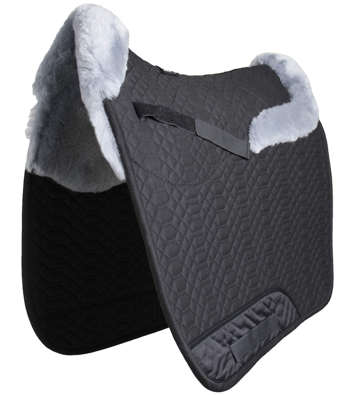 Engel Reitsport Lammfell Schabracke Half Lined mit Fellkranz vorne und hinten SCHABRA4-D-SCH-SIL Sto