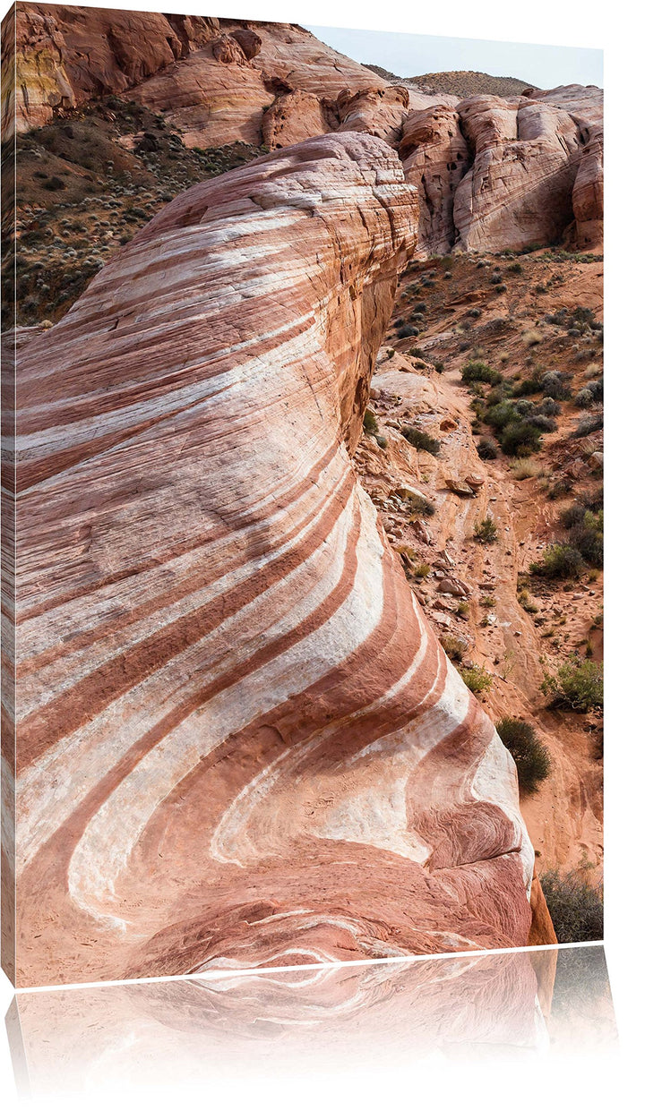 Wüste Nevada Grand Canyon, Format: 100x70 auf Leinwand, XXL riesige Bilder fertig gerahmt mit Keilra