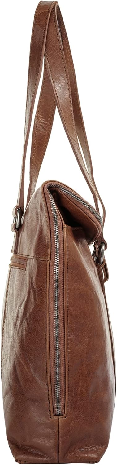 Spikes & Sparrow Shopper Echt Leder Damen - 021284 Brandy, Brandy