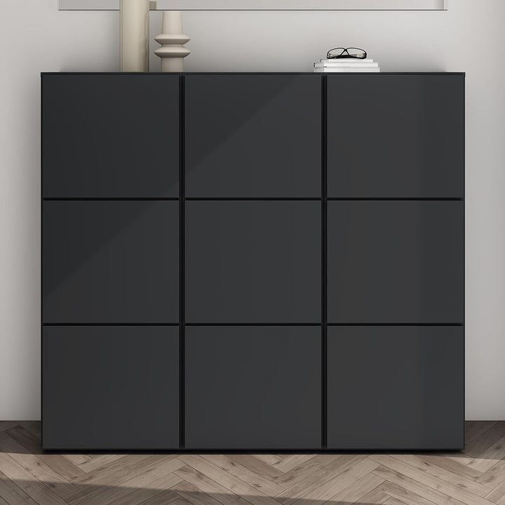 Mai &amp; Mai Schuhschrank Schmal Hoch Holz 36cm tief hoch 6 Fächer modular | Flurschrank für Schuhe, So