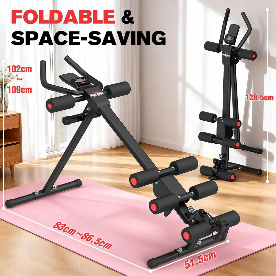 RELIFE REBUILD YOUR LIFE Bauchmuskel Trainer Bauch Trainingsgerät Bauchtrainer für Zuhause AB-Workou