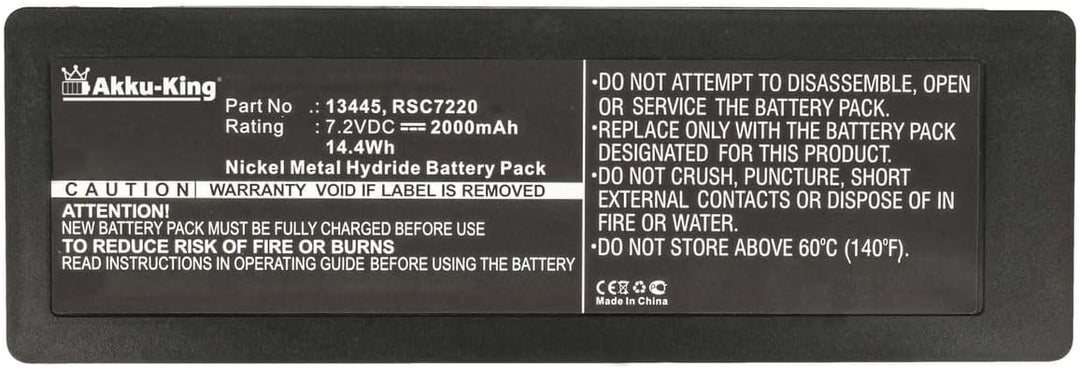 Akku-King Akku kompatibel mit SCANRECO 13445, 16131, 17162, RSC7220 - NI-MH 2000mAh - für SCANRECO 5