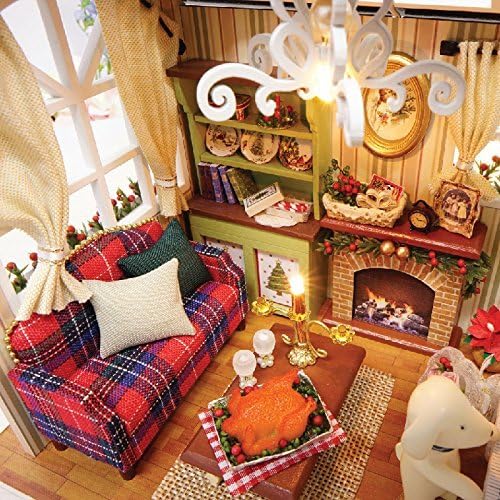 DIY Miniaturhaus-Kits mit Möbeln und LED-Lichtern, CUTEROOM 3D-Holzpuppenhaus-Kits ab 14 Jahren, zum