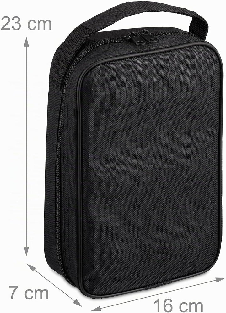 Relaxdays Boule Kugeln, 6 Metall-Kugeln, Set mit Zielkugel &amp; Abstandsmesser, Tragetasche, Boccia Spi