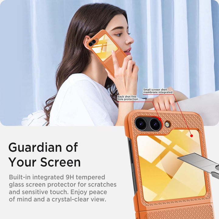 Miimall Hülle Kompatibel mit Samsung Galaxy Z Flip 6/7 FE Hülle mit Kameraschutz, [TPU Scharnierschu